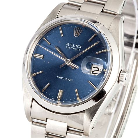 rolex oysterdate precision 6694 blue dial|rolex oysterdate precision 6694 vintage.